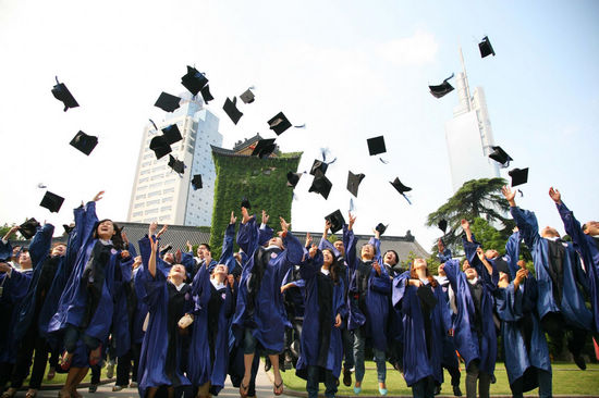 Sinh viên trong lễ tốt nghiệp tại Đại học Nam Kinh - một trong những trường đại học lớn tại Trung Quốc