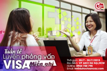 Tuần lễ luyện phỏng vấn visa du học miễn phí (20/7 - 30/7/2015)